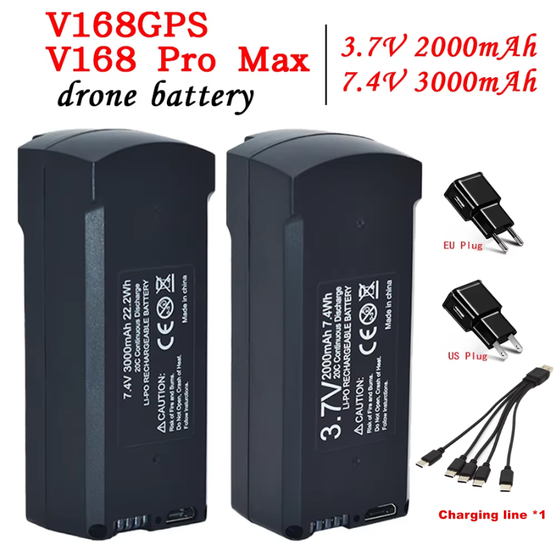 Drone Mapping - GPS V198 7.4V 3000mAh バッテリー RC